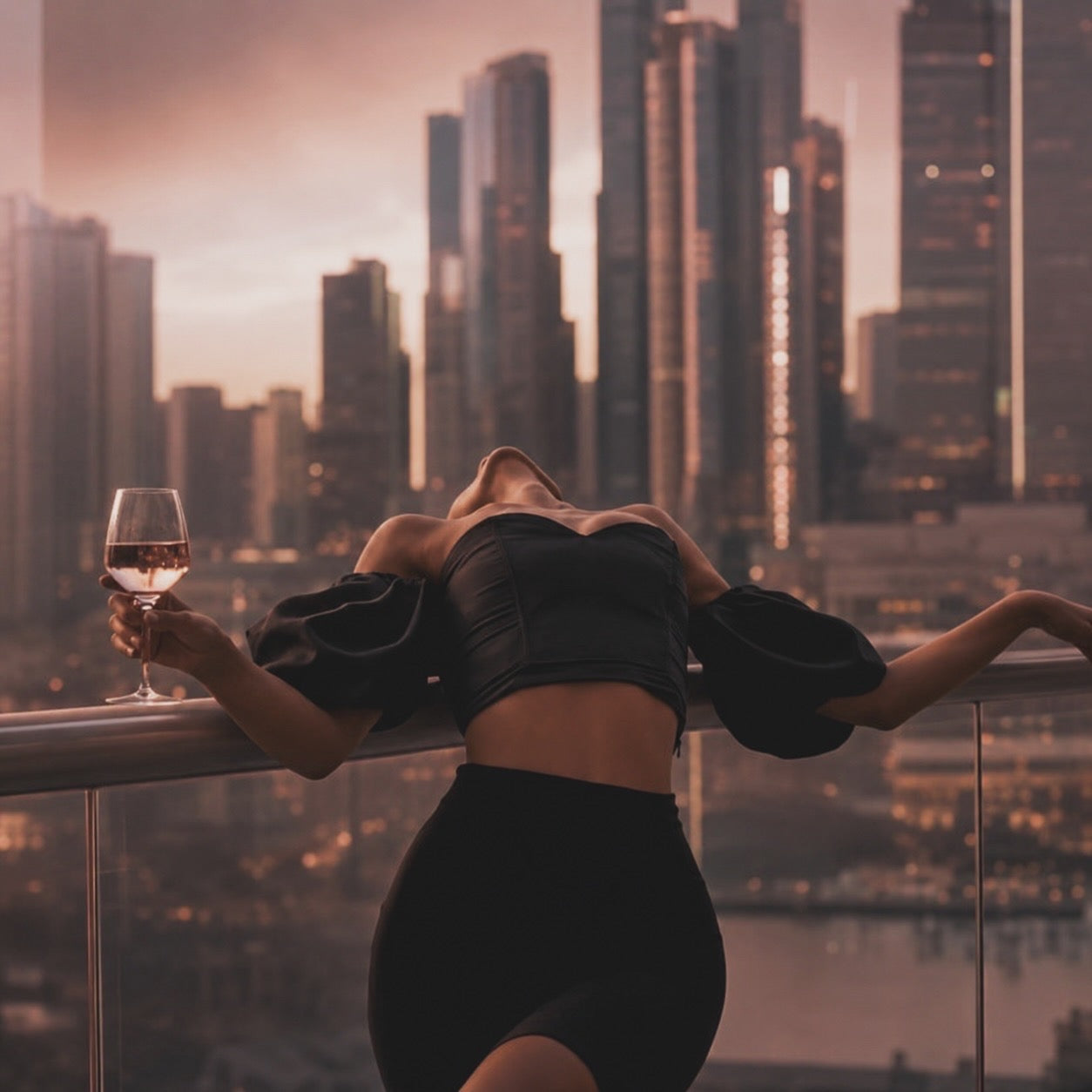 Luxuriöse Duftkerze mit frischen Zitrusnoten, floralen Akkorden und warmer Eleganz. Inspiriert von Rooftop-Abenden, Sonnenuntergängen und stilvollen Sommermomenten.