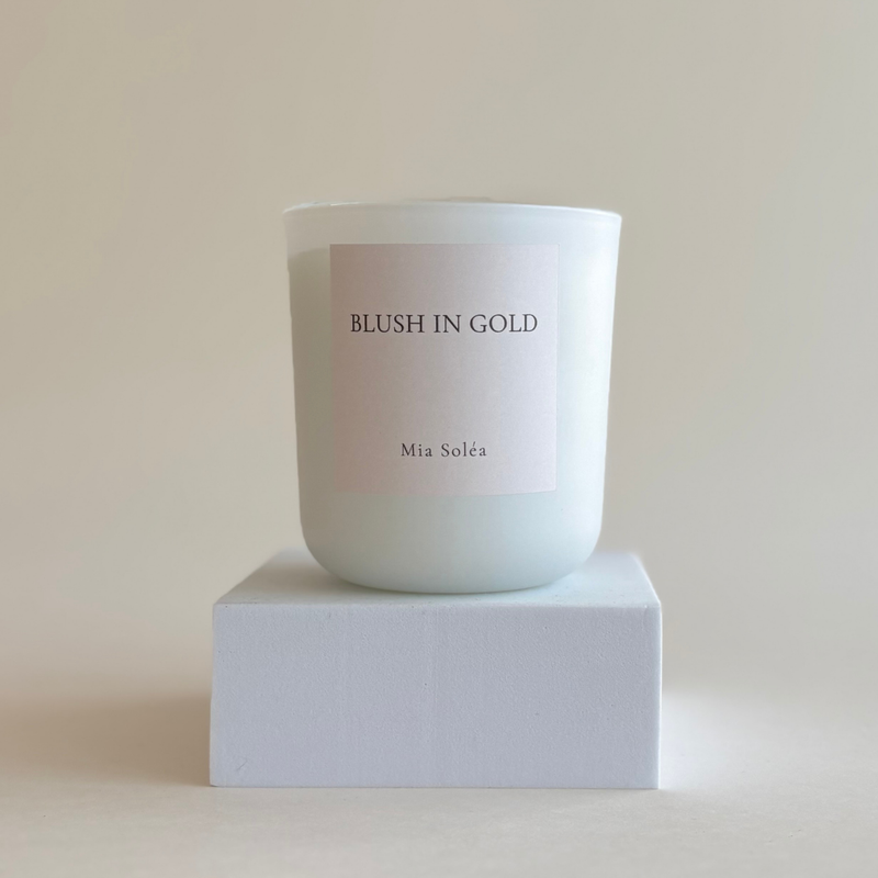 Luxury candle playlist concept with champagne-inspired mood